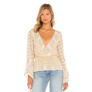 FREE PEOPLE Rosalie Wrap Top SIZE large